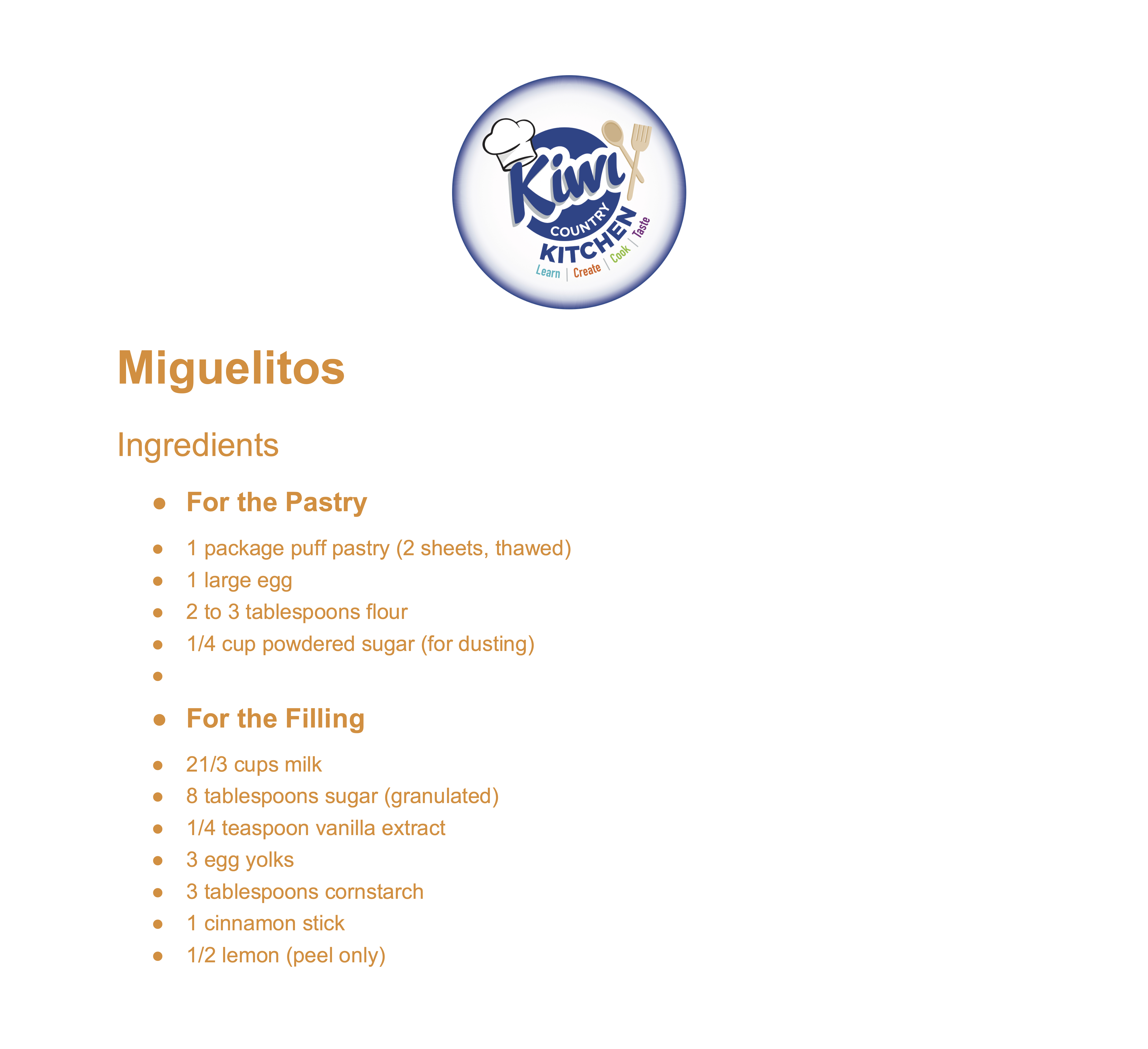 Miguelitos Recipe